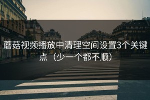 蘑菇视频播放中清理空间设置3个关键点（少一个都不顺）